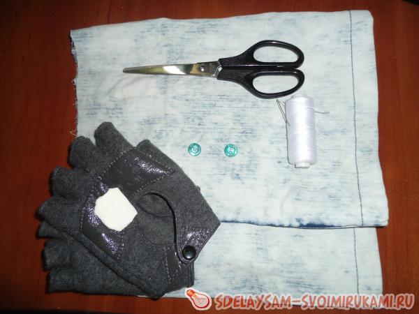 Как сшить джинсовые перчатки