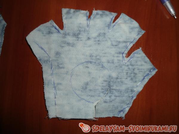 Как сшить джинсовые перчатки