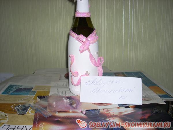Свадебное шампанское своими руками