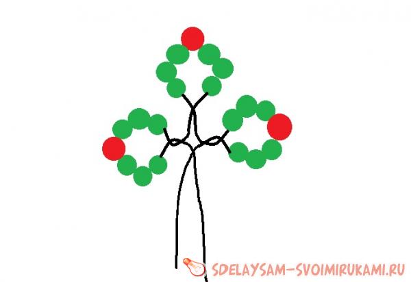 Далее делаются веточки