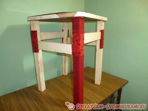 начинаем обматывать ножку