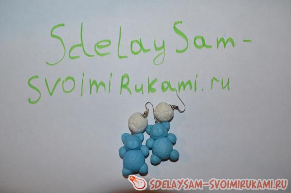 Серёжки из полимерной глины своими руками