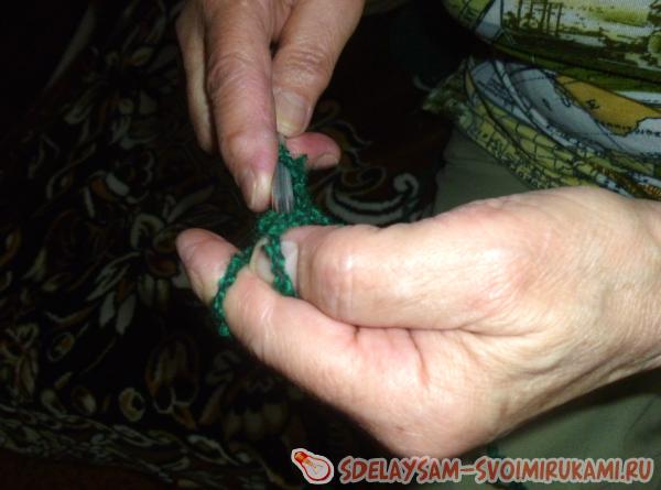 набираем на спицах