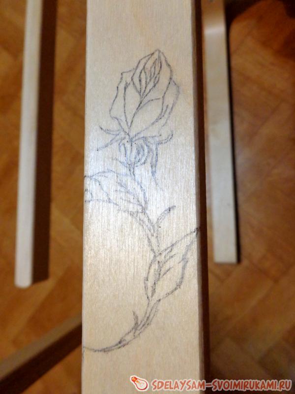 Эскиз рисунка на дереве