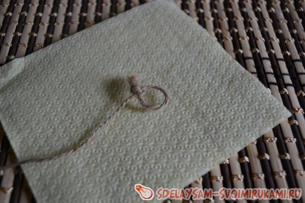 украсит цветок из шпагата