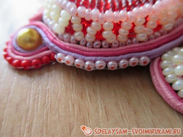 Пришиваем ряд с бисером