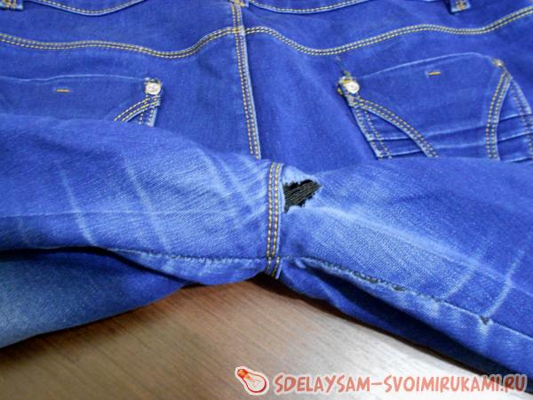 Распарываем внутренний шов