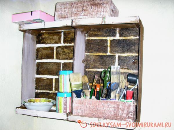 Новая полка из старого ящика
