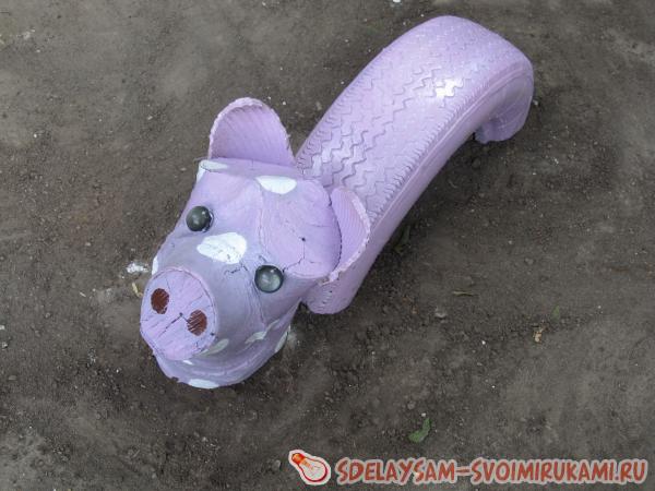 Украшение для садика из колеса