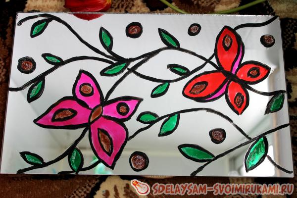 декорирование зеркала или стекла