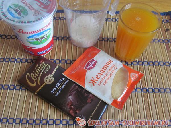 Панакота с апельсиновым соком