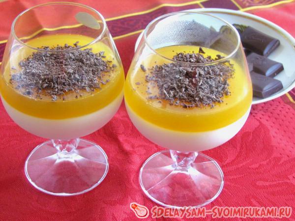 Панакота с апельсиновым соком