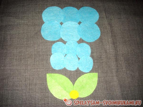 Ободок с цветком из флиса