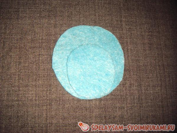 Ободок с цветком из флиса