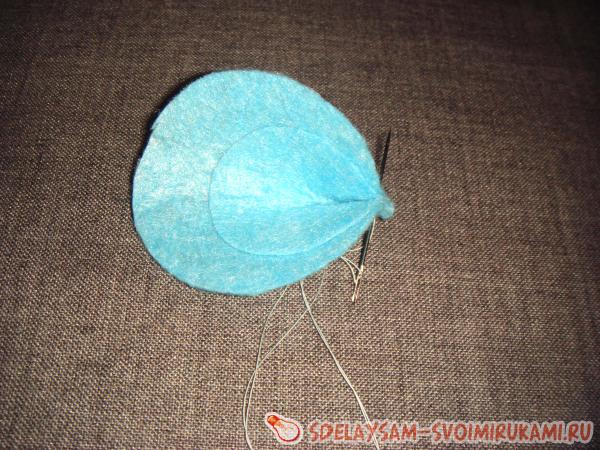 Ободок с цветком из флиса