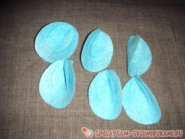 Ободок с цветком из флиса