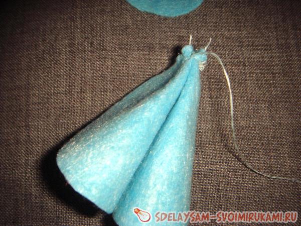 Ободок с цветком из флиса