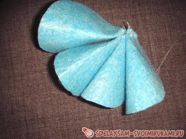 Ободок с цветком из флиса