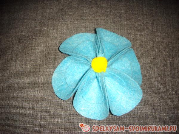 Ободок с цветком из флиса
