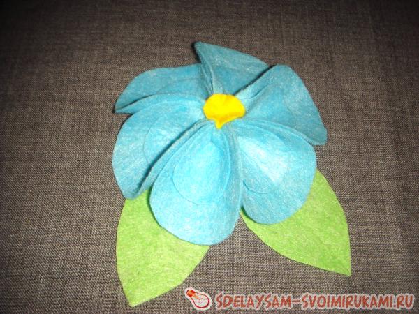 Ободок с цветком из флиса