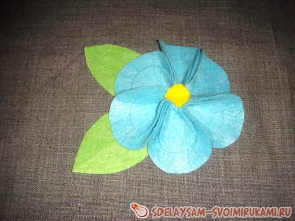 Ободок с цветком из флиса
