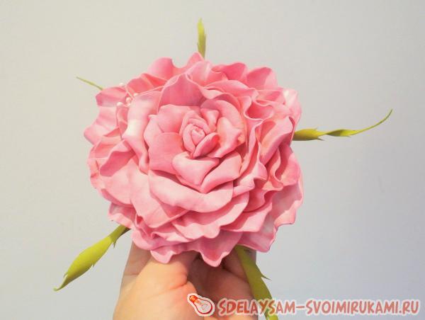 Приклеиваем к розе