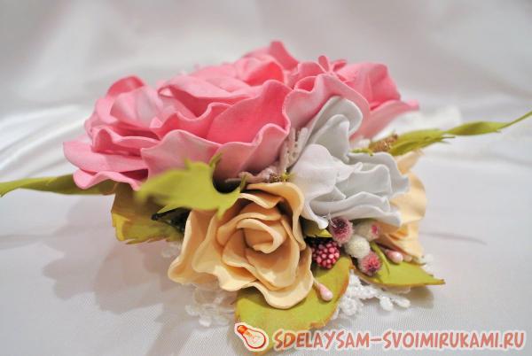 Чайная роза из фоамирана