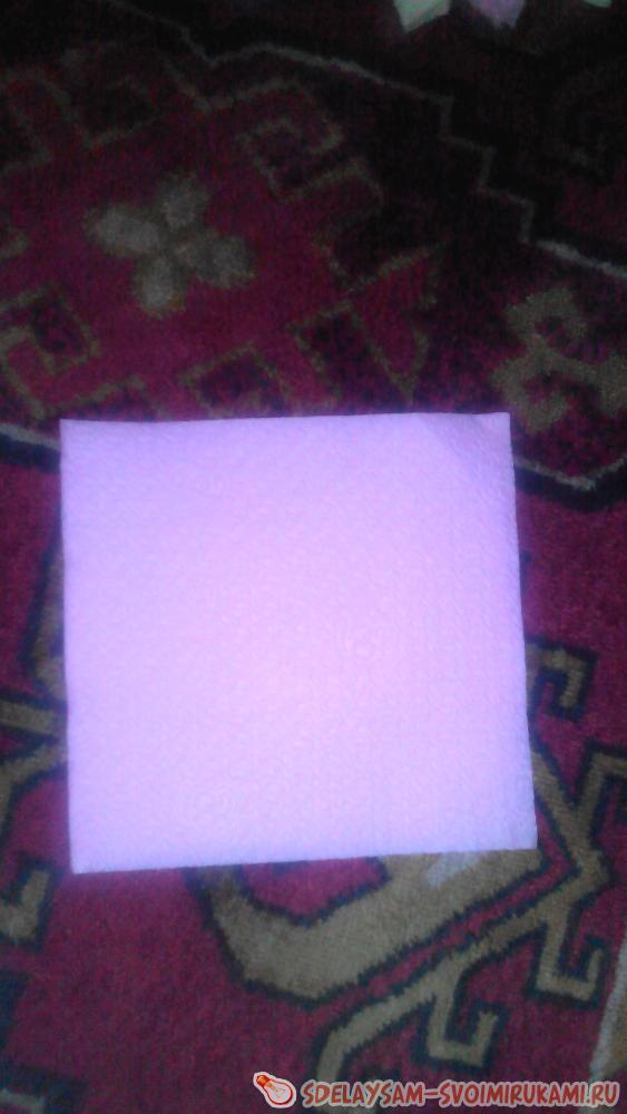 Лотос из салфеток