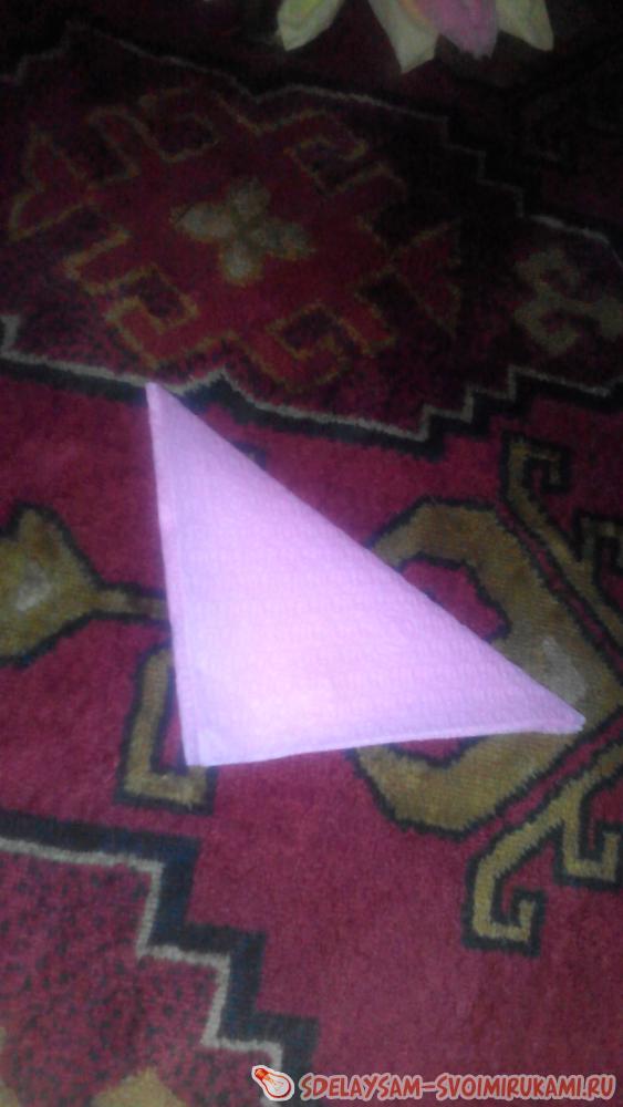 Лотос из салфеток