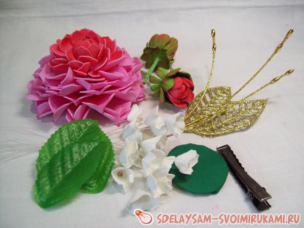 Георгин из фоамирана