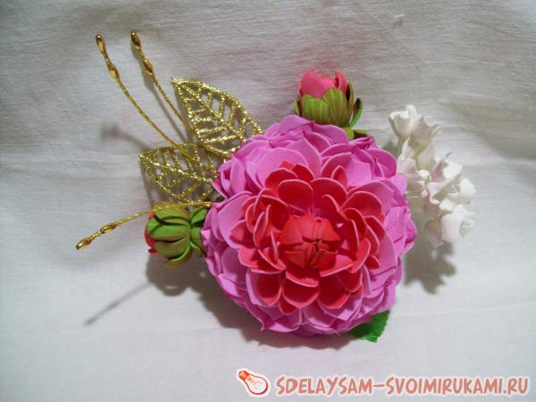 Георгин из фоамирана