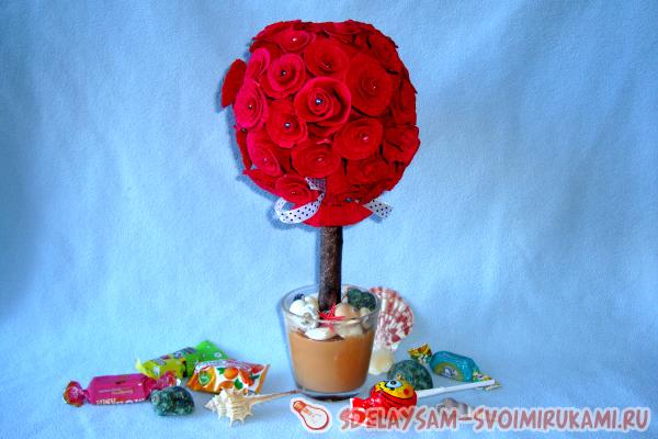 Топиарий с розами