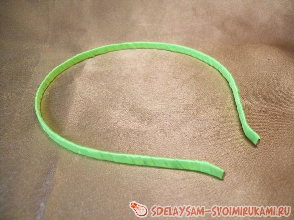 ободок с одуванчиками и ромашками