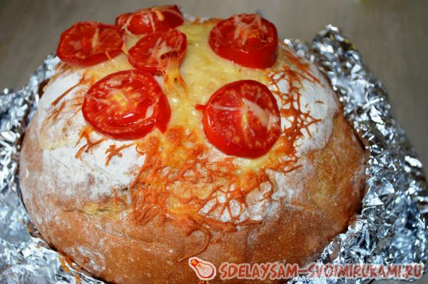 фаршированный хлеб пицца