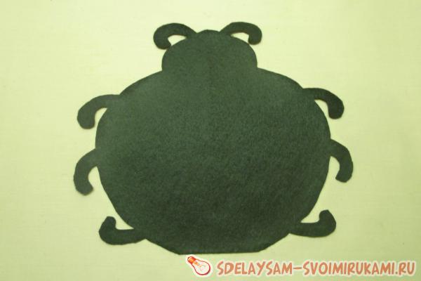 сумочка из фетра Божья коровка