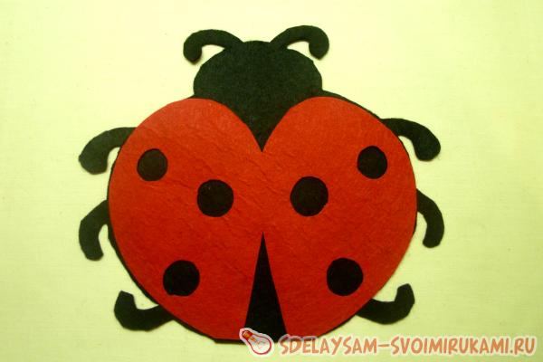 сумочка из фетра Божья коровка