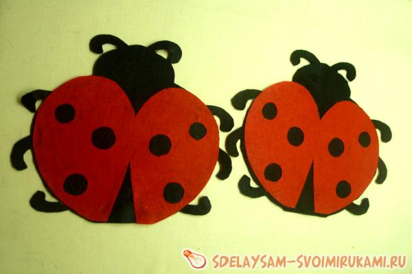сумочка из фетра Божья коровка