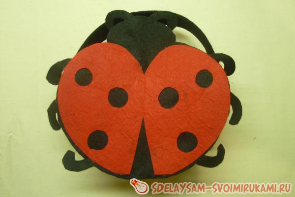 сумочка из фетра Божья коровка