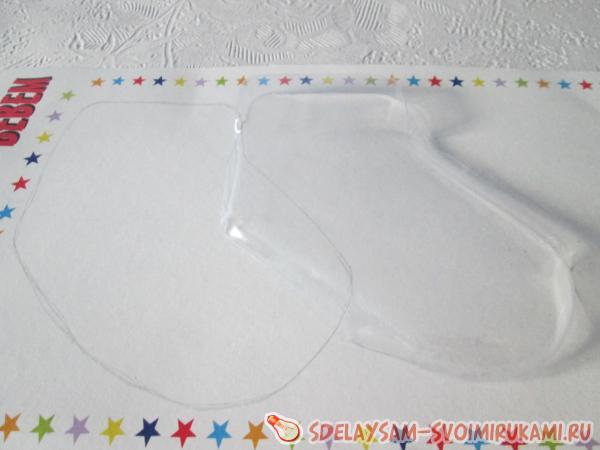 вырезаем часть носочка