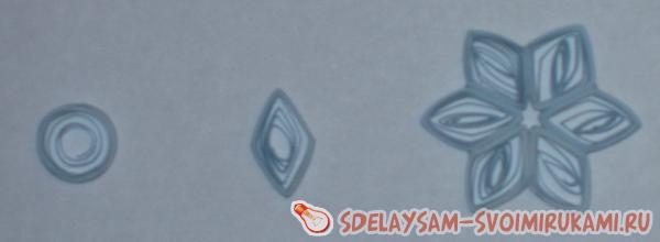 Подол украшается снежинками