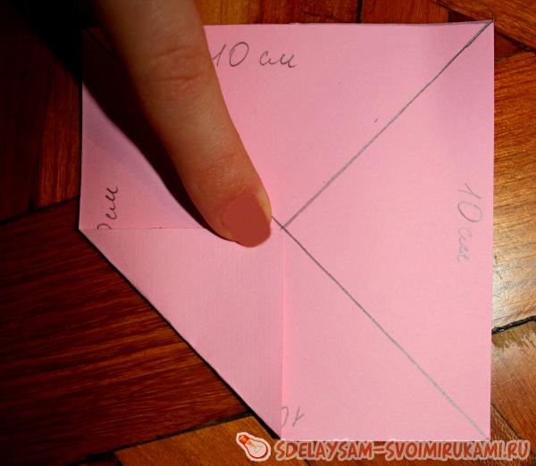 заворачиваем углы квадрата