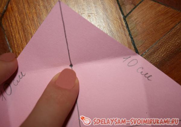 загибаем угол квадрата