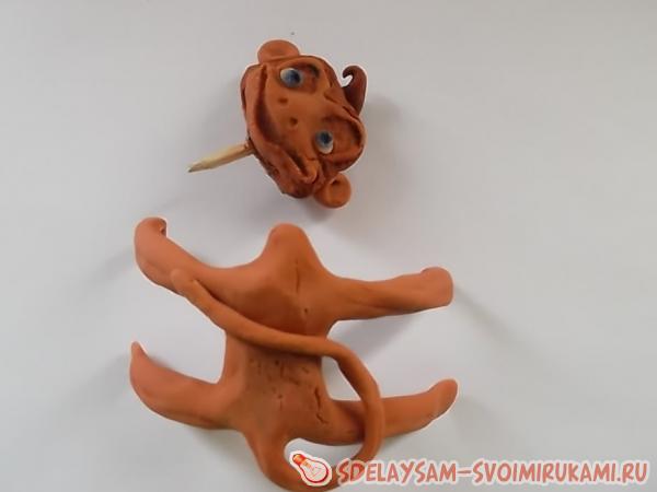 Лепка обезьянки