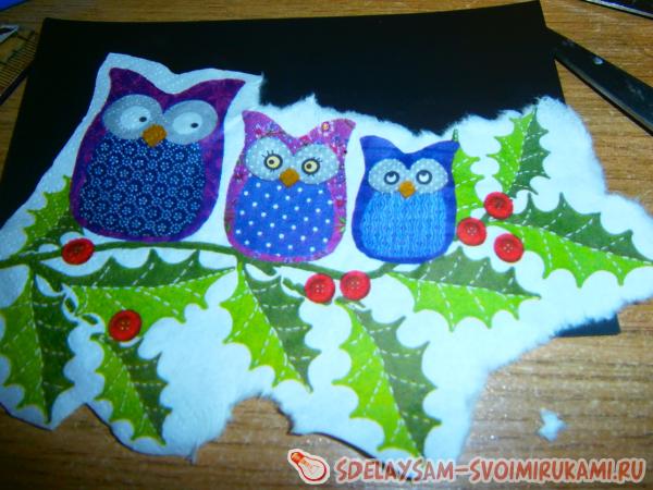 прикладываем салфетку