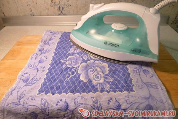 просушите лист горячим утюгом