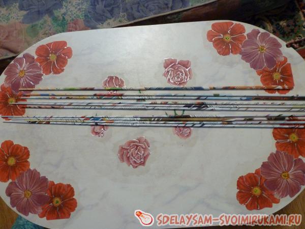 много длинных трубочек