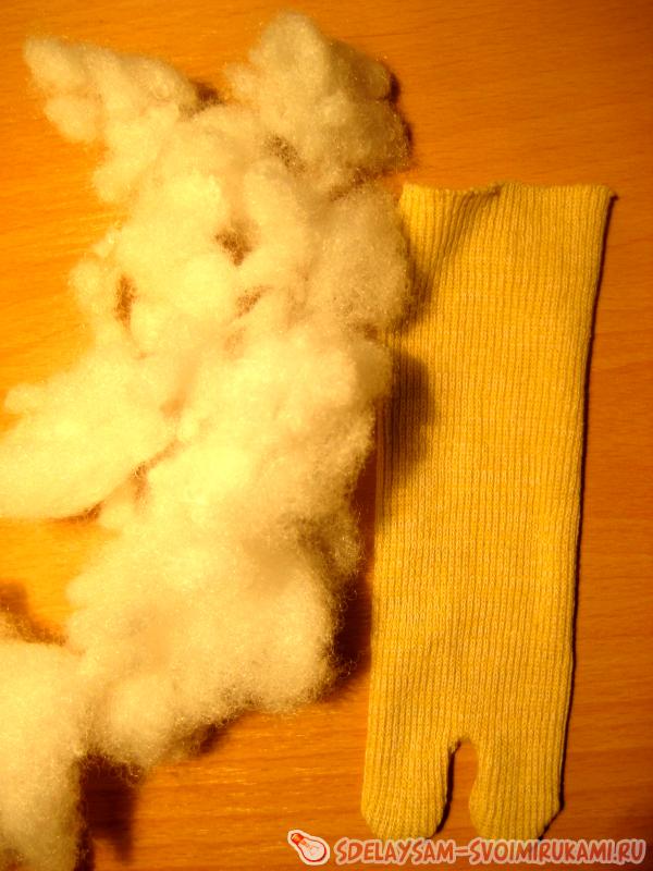 заполняем холофайбером