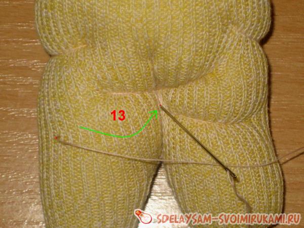 прошить вторую ножку