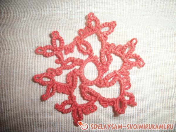 не доплетая третий ряд