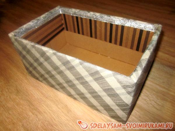 обклеить тканью коробочку